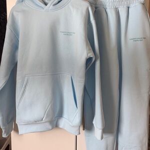 Light Blue Hoodie and Sweatpants Set
